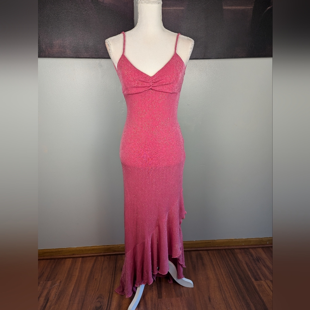 Vintage low back sexy pink dress